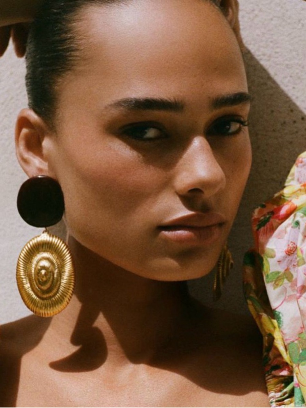 Zara Gold Statement Drop Earrings